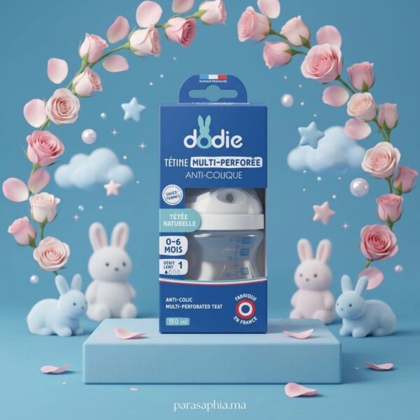 3879f251-2dc7-4a7c-9f4f-b0d1a42385ab Dodie Extra Biberon Bleu Anti-Colique - Tétine Multi-Perforée Débit-1 0-6 Mois