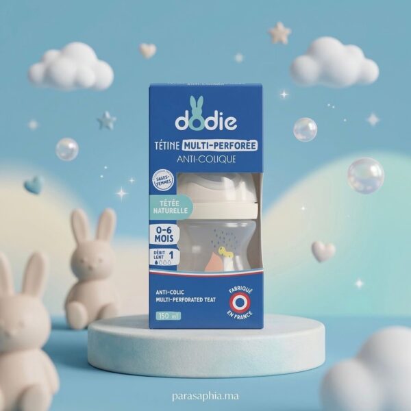 38e2b412-1753-46f2-8e4c-5bf7802ec4a1 Dodie Extra Biberon Rose Anti-Colique - Tétine Multi-Perforée Débit-1 0-6 Mois 150ml
