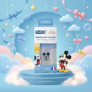 Dodie Biberon Anti-Colique Initiation+ - Édition Disney Mickey 0-6Mois