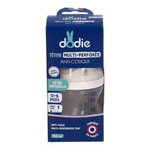 dodie-dodie-biberon-tetine-multi-perforee-anti-colique-150-ml-0-6mois-debit-1-bleu-biberon-et-goupillon Biberon Dodie Anti-Colique - Tétine Multi-Perforée (150 ml) – Débit 1