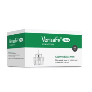 9104733-2 Verisafe® Plus – Aiguilles pour Stylo Injecteur 0,23 mm (32G) x 4 mm (100 PCS)