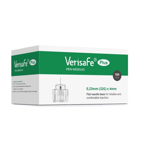 9104733-2 Verisafe® Plus – Aiguilles pour Stylo Injecteur 0,23 mm (32G) x 4 mm (100 PCS)