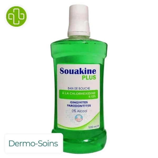 dermo-soins-souakine-bain-de-bouche-plus-chlorhexidine-012-500ml Dermo-Soins Souakine PLUS – Bain de Bouche à la Chlorhexidine 0,12% (500 ml)