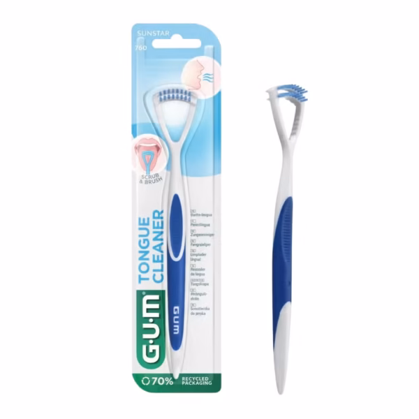 GUM Halicontrol – Gratte-Langue Double Action (Réf. 760)