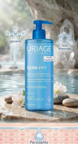URIAGE – Derm-Phy Gel Surgras Dermatologique (500 ml) – Visage et Corps